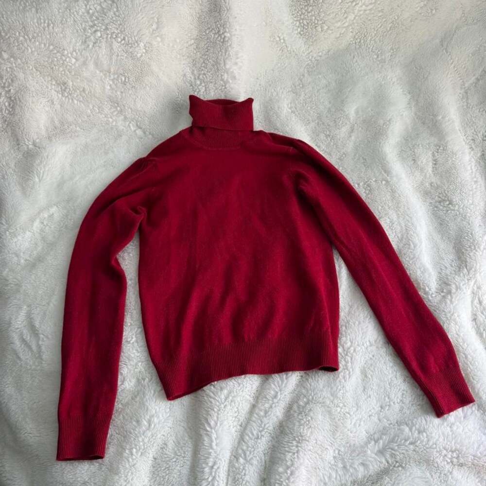 French connection red turtleneck sweater